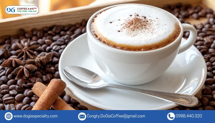 Điểm đặc biệt của Cappuccino là “nghệ thuật vẽ” trên mặt lớp bọt sữa rất đẹp, đa dạng, thú vị và hấp dẫn.