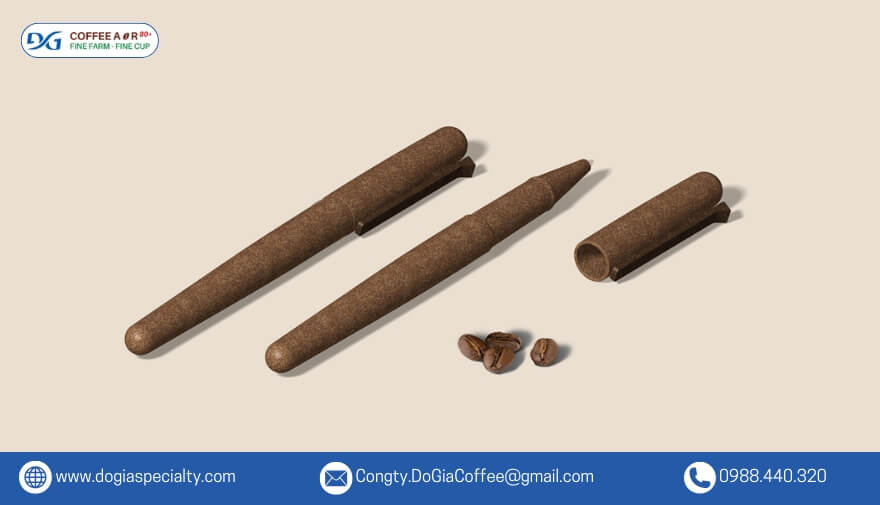 Vỏ bút được chế tác từ nhựa sinh học cà phê, có màu nâu cà phê tự nhiên