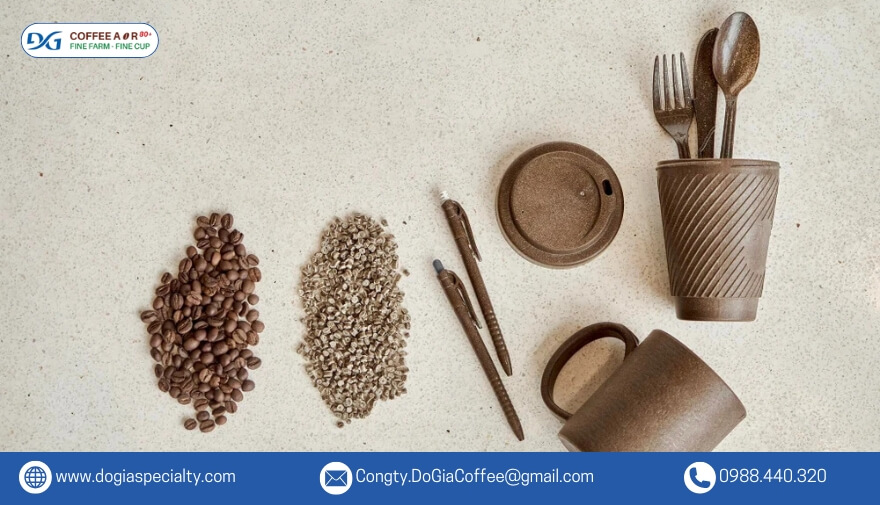 Bộ dụng cụ dao, muỗng, nĩa từ bã cà phê 